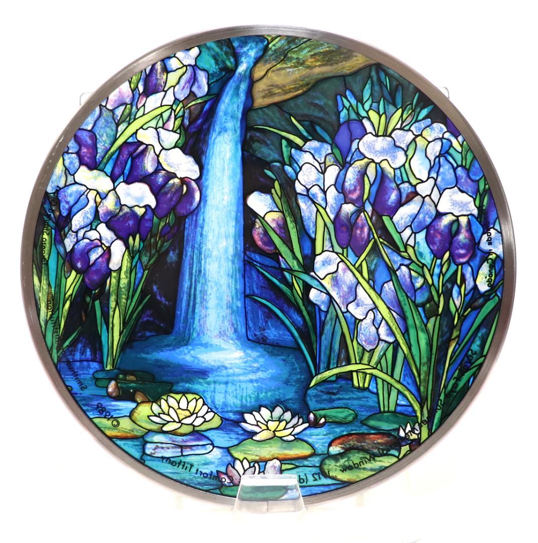ティファニー ヴィンテージ ステンドグラス 睡蓮の風景 トロント 滝 スタジオ