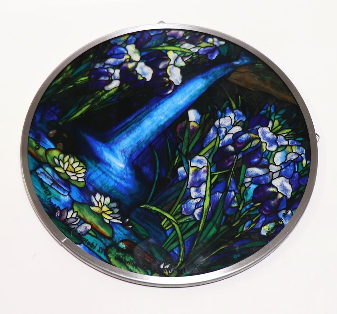 ティファニー ヴィンテージ ステンドグラス 睡蓮の風景 トロント 滝 スタジオ