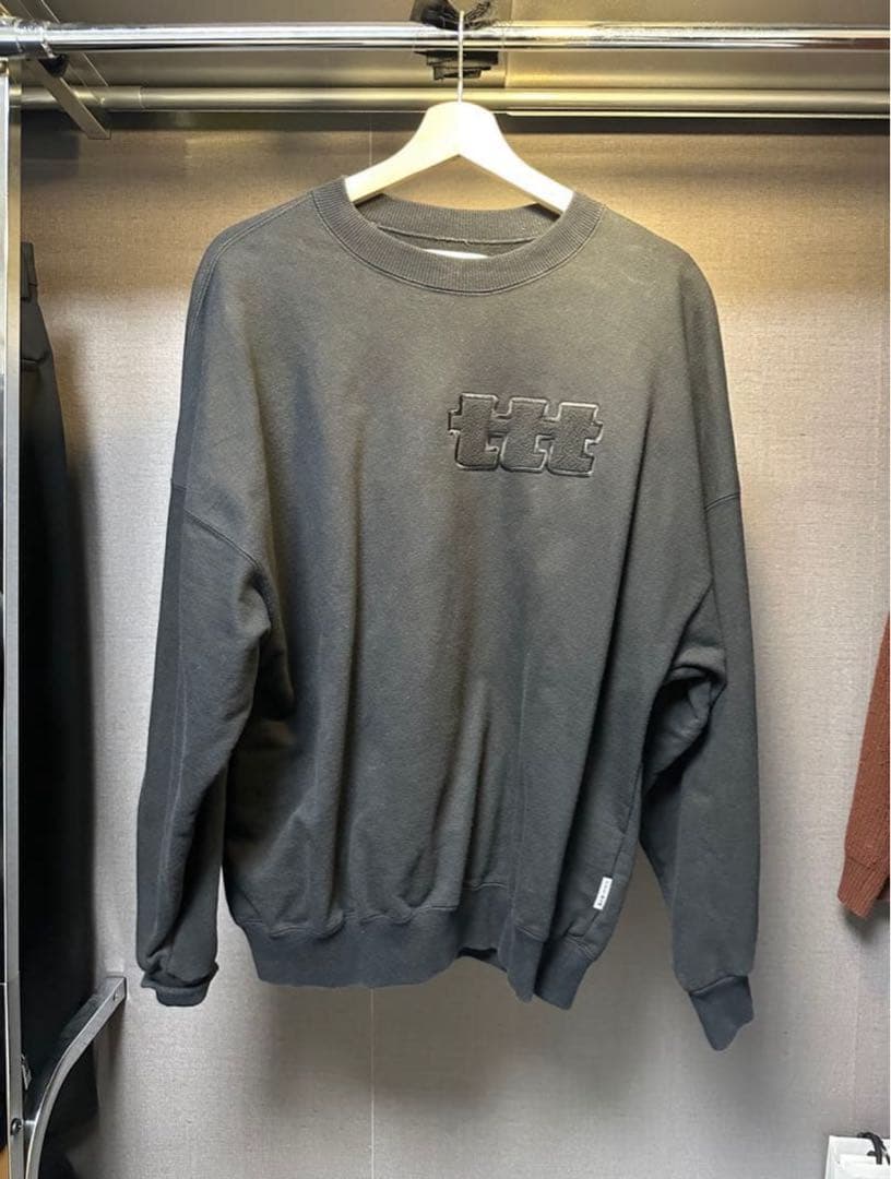 ttt_msw ブラック ロゴ スウェット　Mサイズ