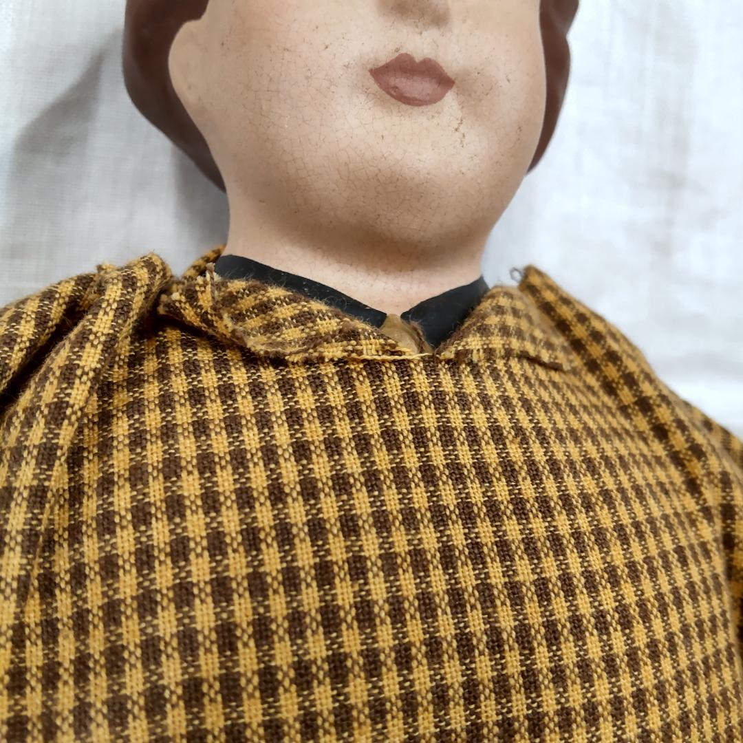 アンティークドール　レア　人形1体　茶色　リプロダクション　人形　海外作家