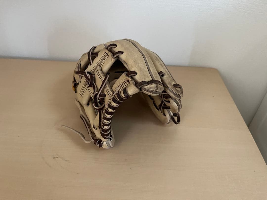 ミズノプロ　軟式グローブ クリーム色 収納袋付き