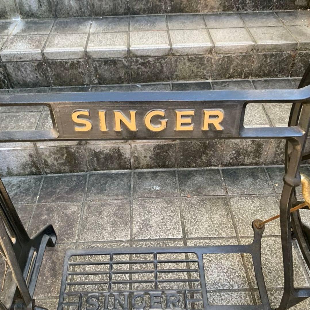 SINGER ミシンスタンド 手動式 テーブル 台座 レトロ 希少 引取り推奨