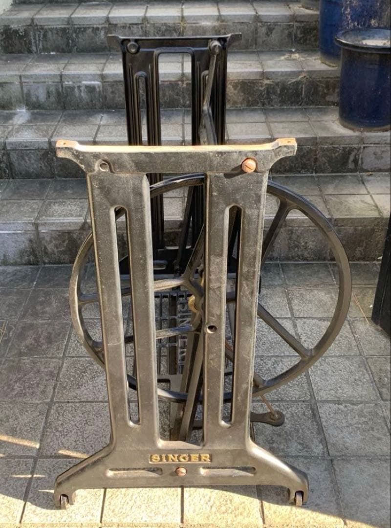 SINGER ミシンスタンド 手動式 テーブル 台座 レトロ 希少 引取り推奨