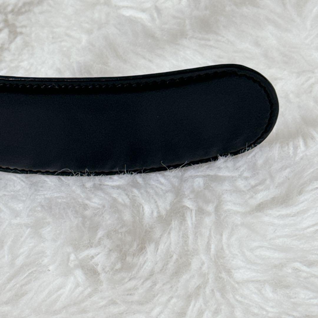 ✨未使用級✨ GUCCI インターロッキング GGロゴ レザー ブラック