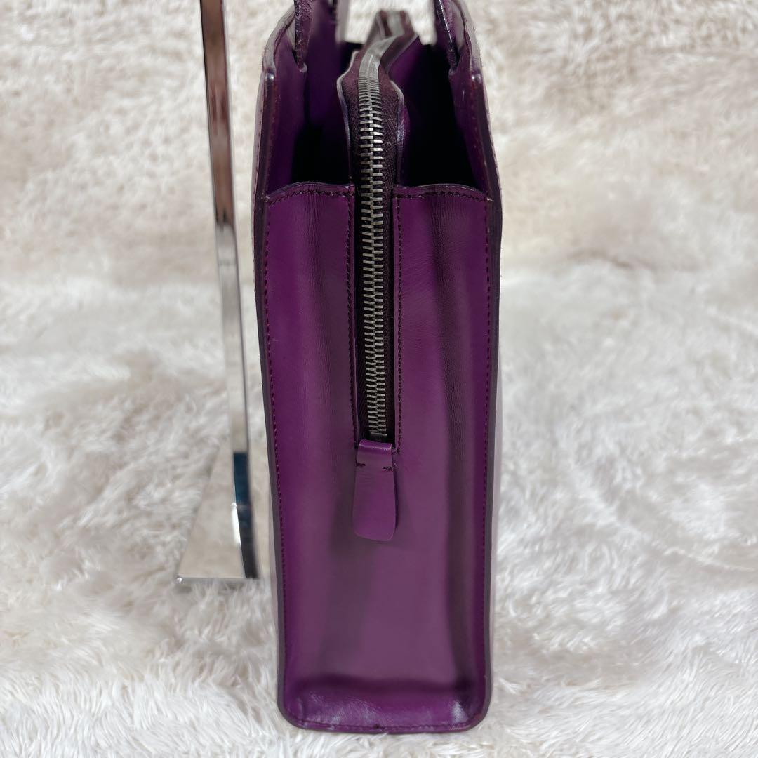 PRADA プラダ トートバッグ ビジネスバック レザー パープル A4 可
