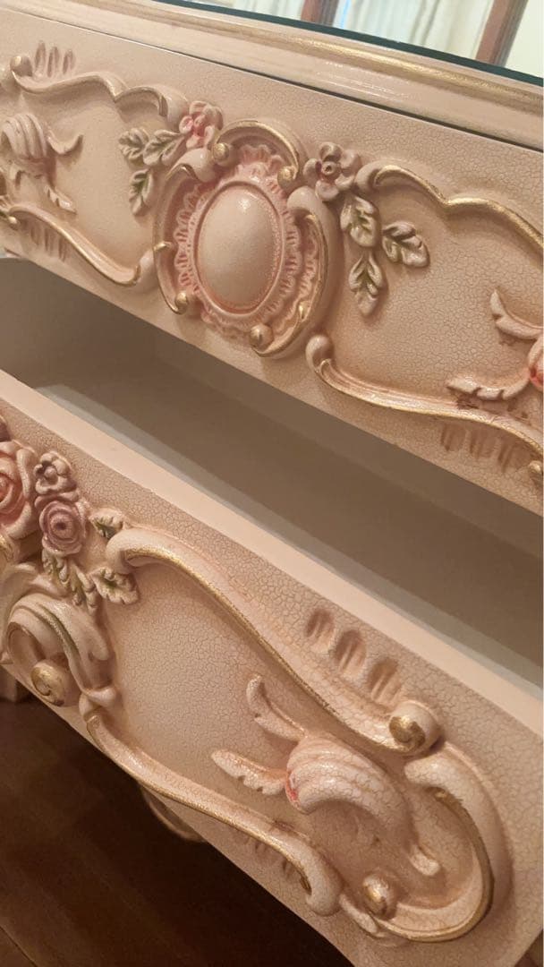 ♡ロココ♡姫プリンセスチェスト♡薔薇ベルサイユ4段チェストシリックアンティーク