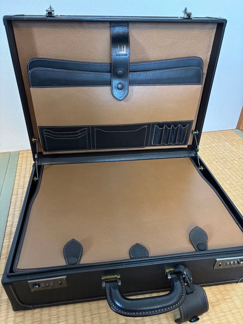 dunhill ダンヒル アタッシュケース ダイヤルロック レザー 黒