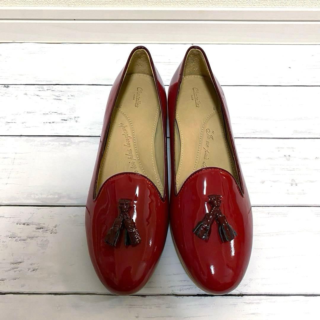 Chatelles シャテル　パンプス　レッド　39(25cm)