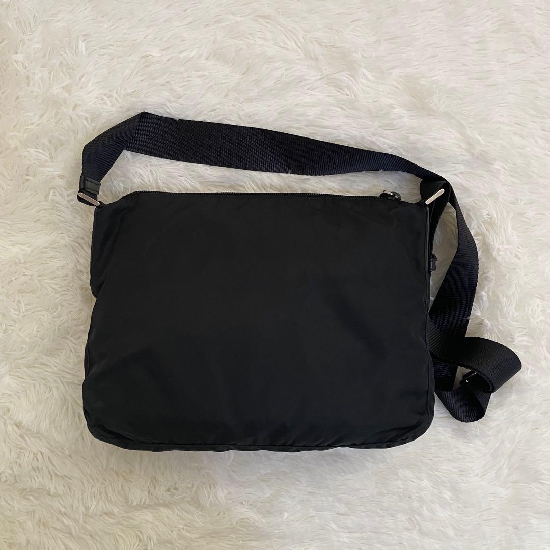 極美品 PRADA ショルダーバッグ カメラバッグ ナイロン レザー ブラック