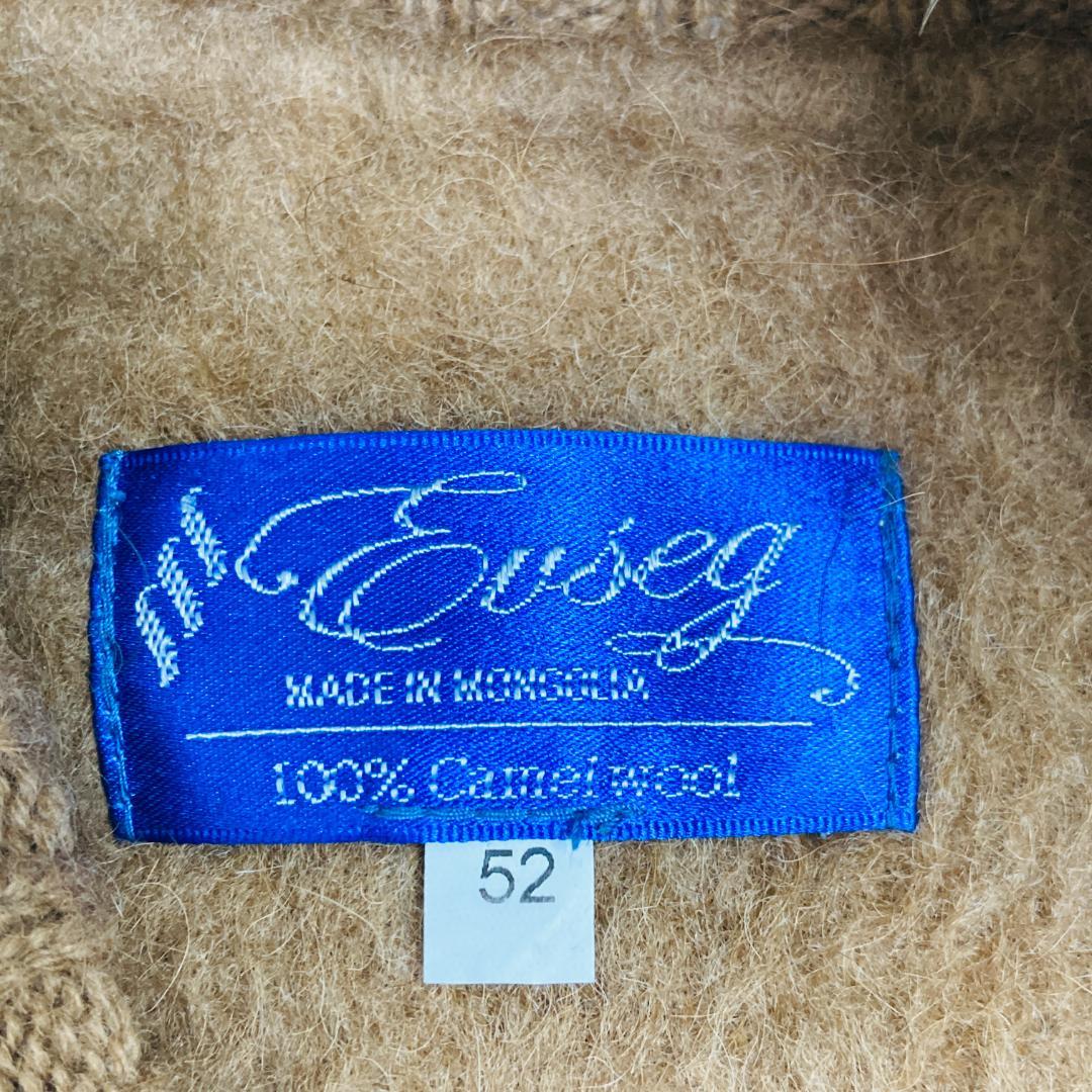 Evseg（エヴセグ）キャメルウール100% ベスト　LL