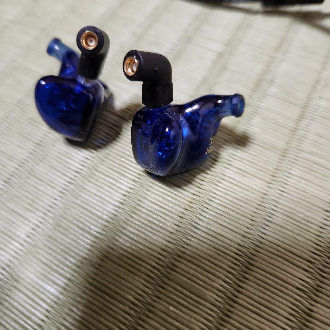 qdc 3sh リケーブル可能イヤホン 青　有線イヤホン