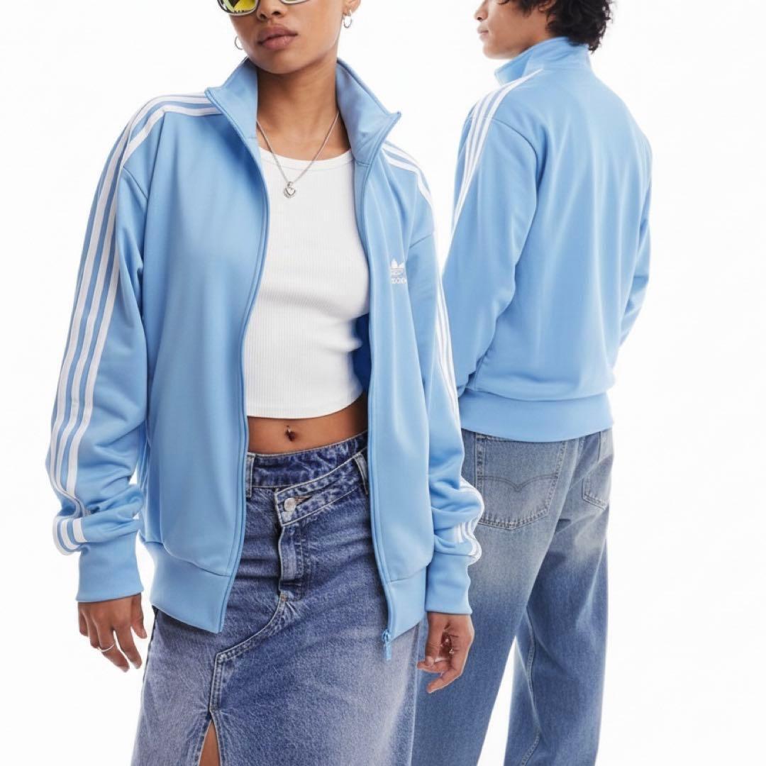 虎之助 アディダス ファイヤーバード トラックトップ セミブルー L