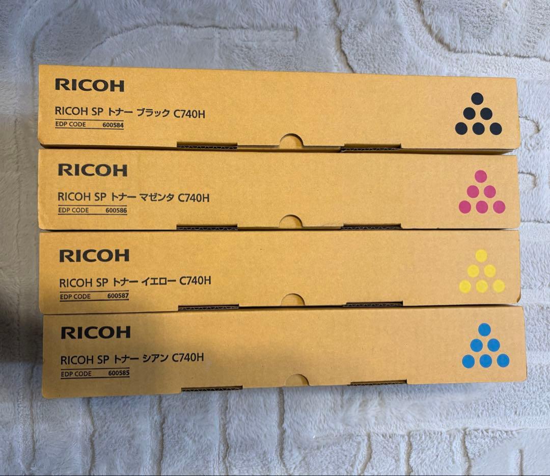 リコーSPトナーC740H 4色セット(ブラック,マゼンタ,イエロー,シアン)
