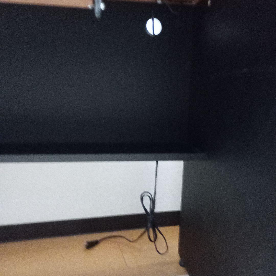 ニトリ　木製ダークブラウンデスク スライド式キーボードテーブル付き