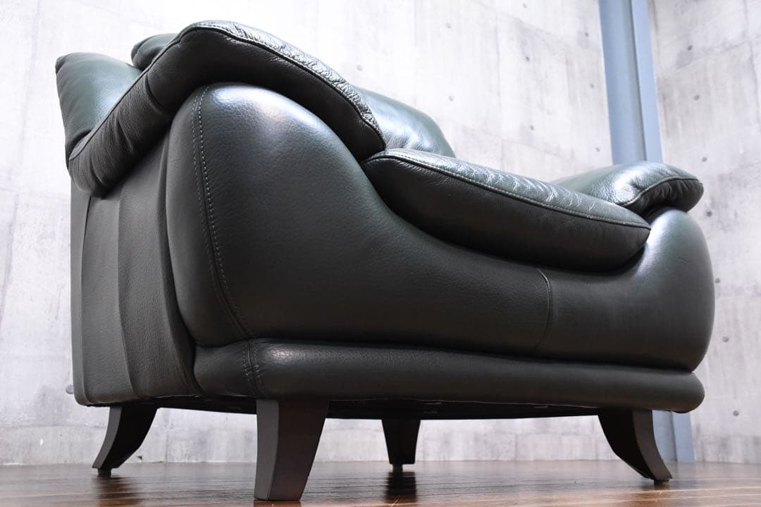 ECK100 IDC大塚家具 オースチン 1人掛けソファ レザー/総本革張り