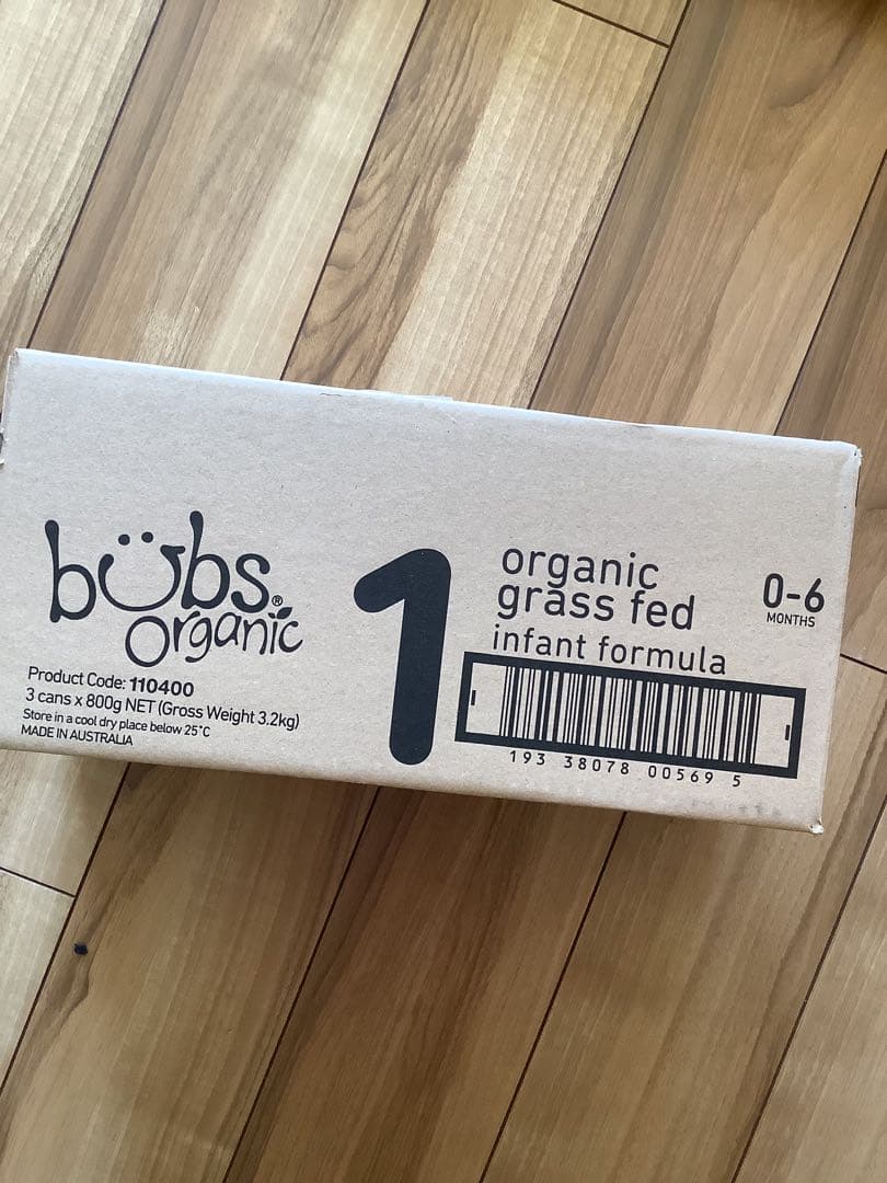 Bubs バブス牛のオーガニック粉ミルク ステップ1(生後0日〜6ヶ月) 1缶