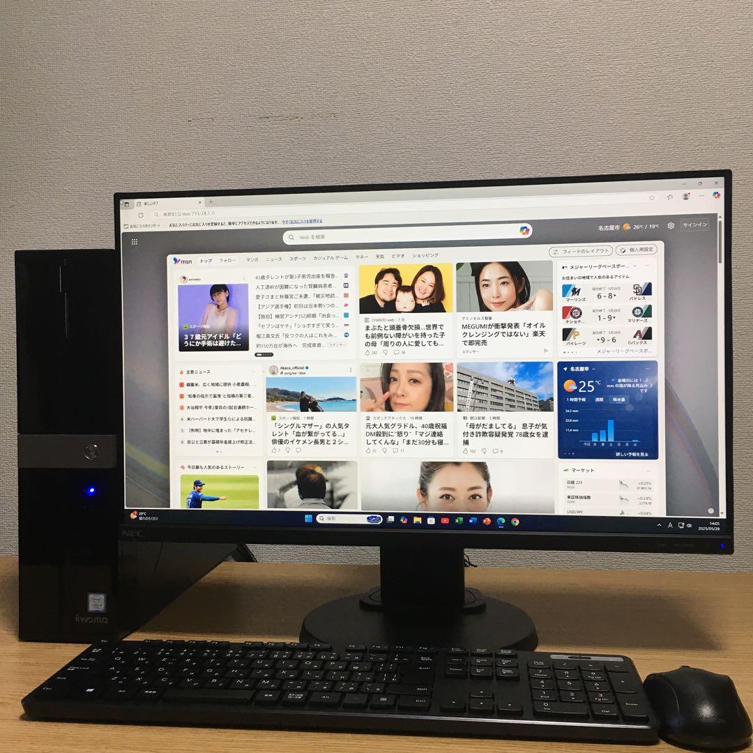 iiyama Win11 デスクトップ SSD＆HDD 23.8'モニターセット