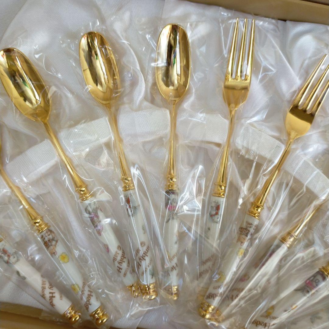 未使用 ブランブリーヘッヂ 陶器ハンドル カトラリー 10本セット 専用箱付き