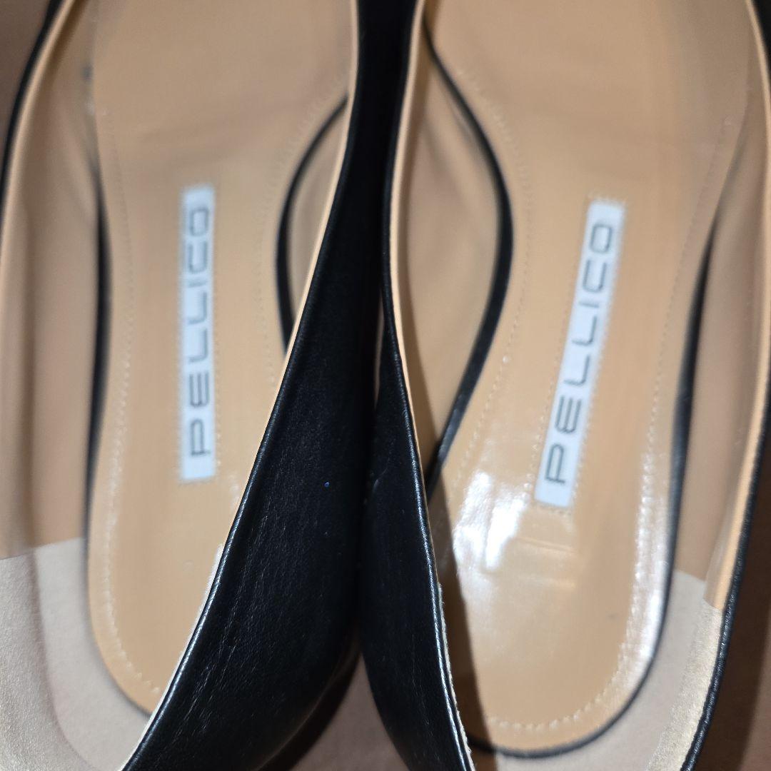 ペリーコ　PELLICO フラットパンプス CO　38　レザー