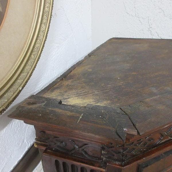 イギリス アンティーク 家具 コーナーキャビネット 飾り棚 英国 6298c