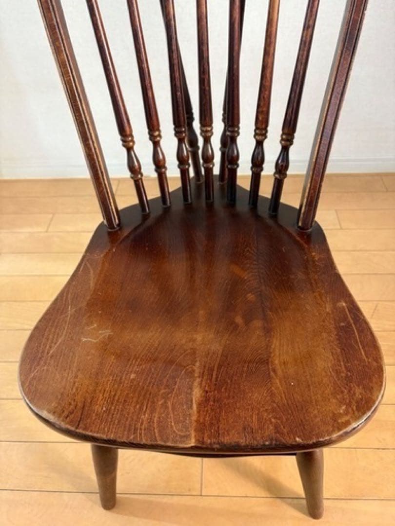 木製ダイニングチェア ダークブラウン