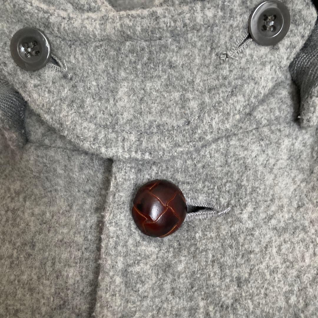 極美品　DANTON ウールモッサ・フーデイロングコート　グレー系　メンズ38