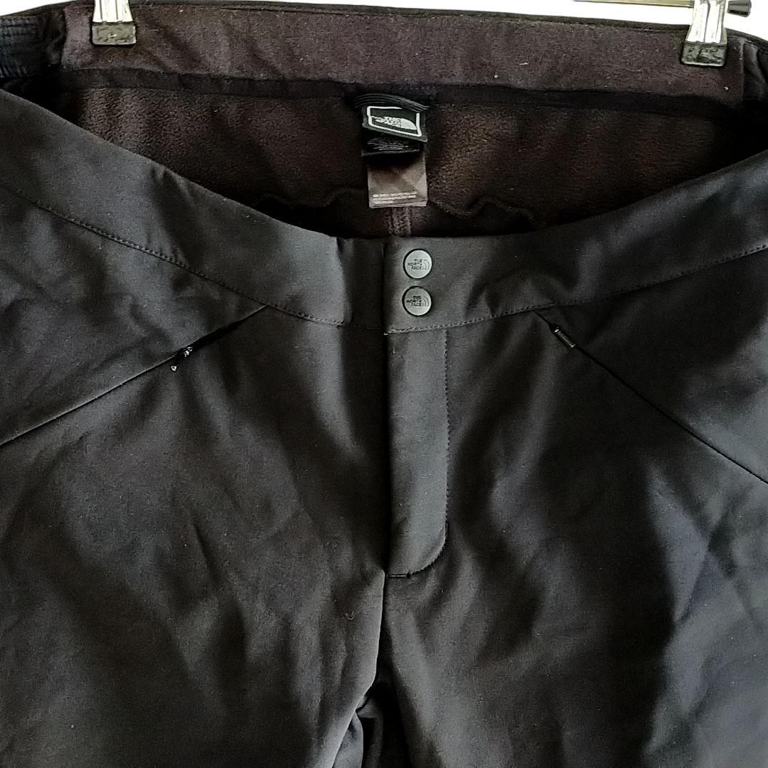 【高機能】US ノースフェイス ソフトシェル素材 登山 雪山 パンツ 黒 XL