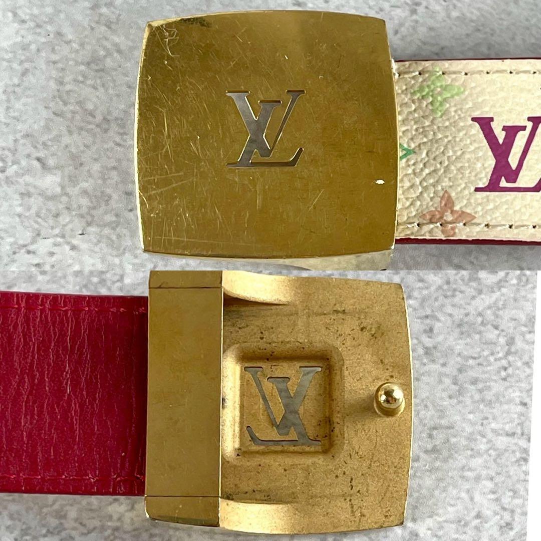 美品 ルイヴィトン サンチュール モノグラム マルチカラー 2way ベルト