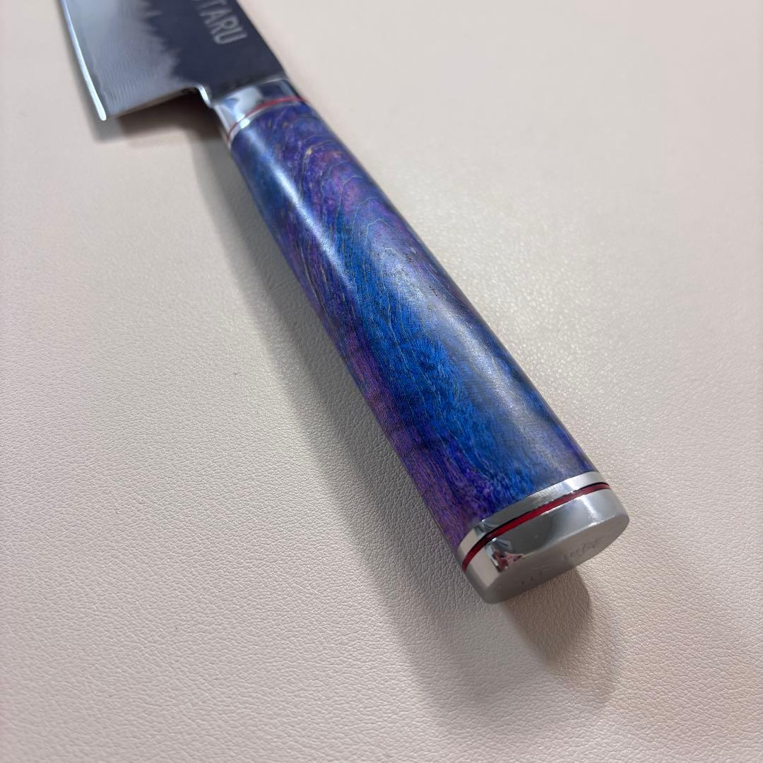 240mm黒打ちダマスカス　(切付型)牛刀シェフナイフ 牛刀【新品】。