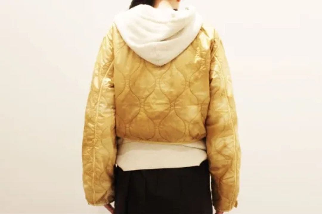 KAPITAL - ナイロンキルティング ムラ染め ライニングクロップドボレロ