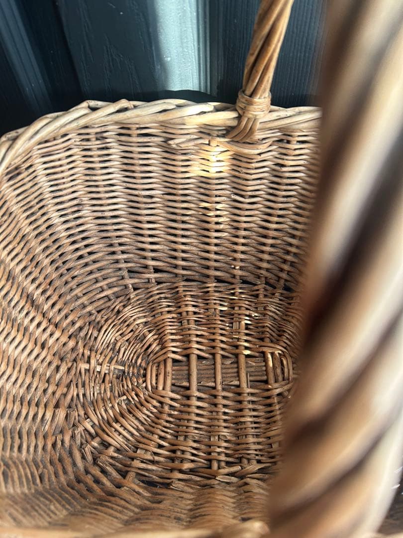 イギリス　アンティーク　バスケット　スーヒライ