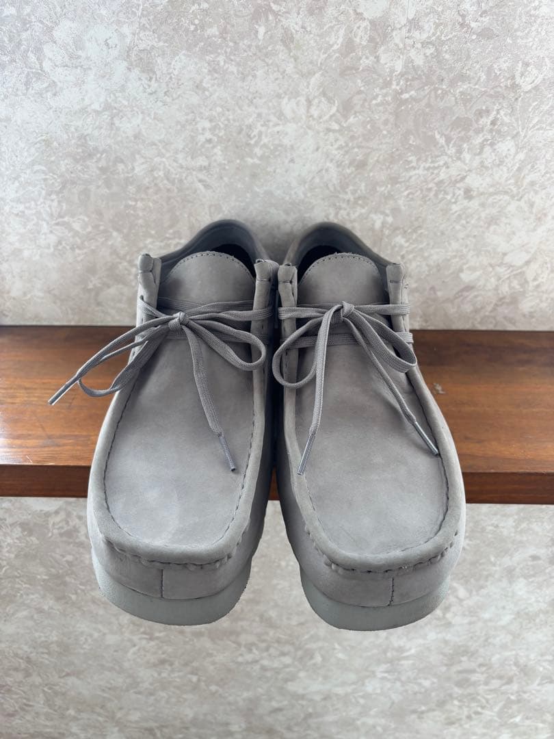 クラークスワラビーゴアテックスビブラムソールグレーヌバック26.5cm