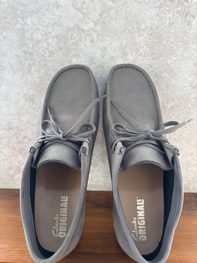 クラークスワラビーゴアテックスビブラムソールグレーヌバック26.5cm