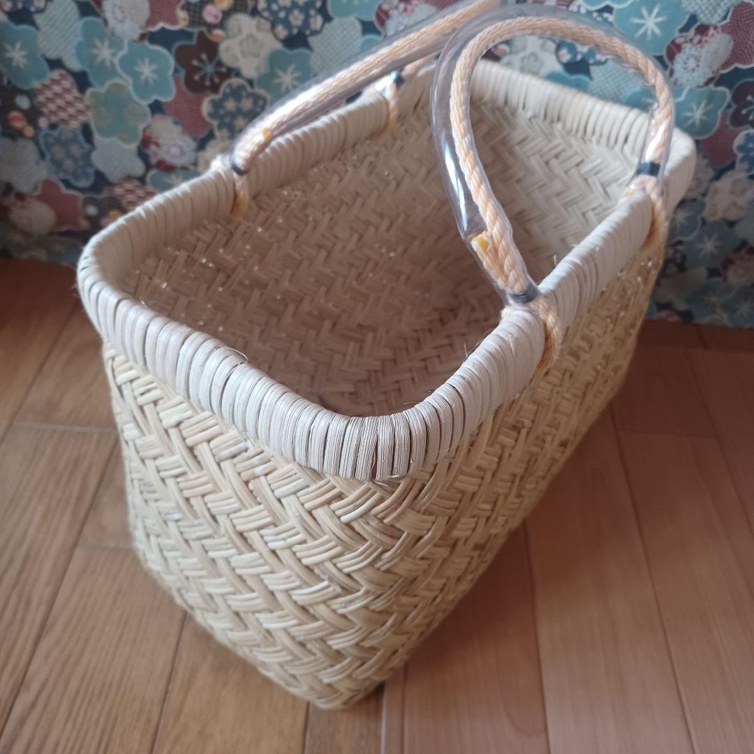 最終値下げ。スズ竹、ハンドメイドかごバック②