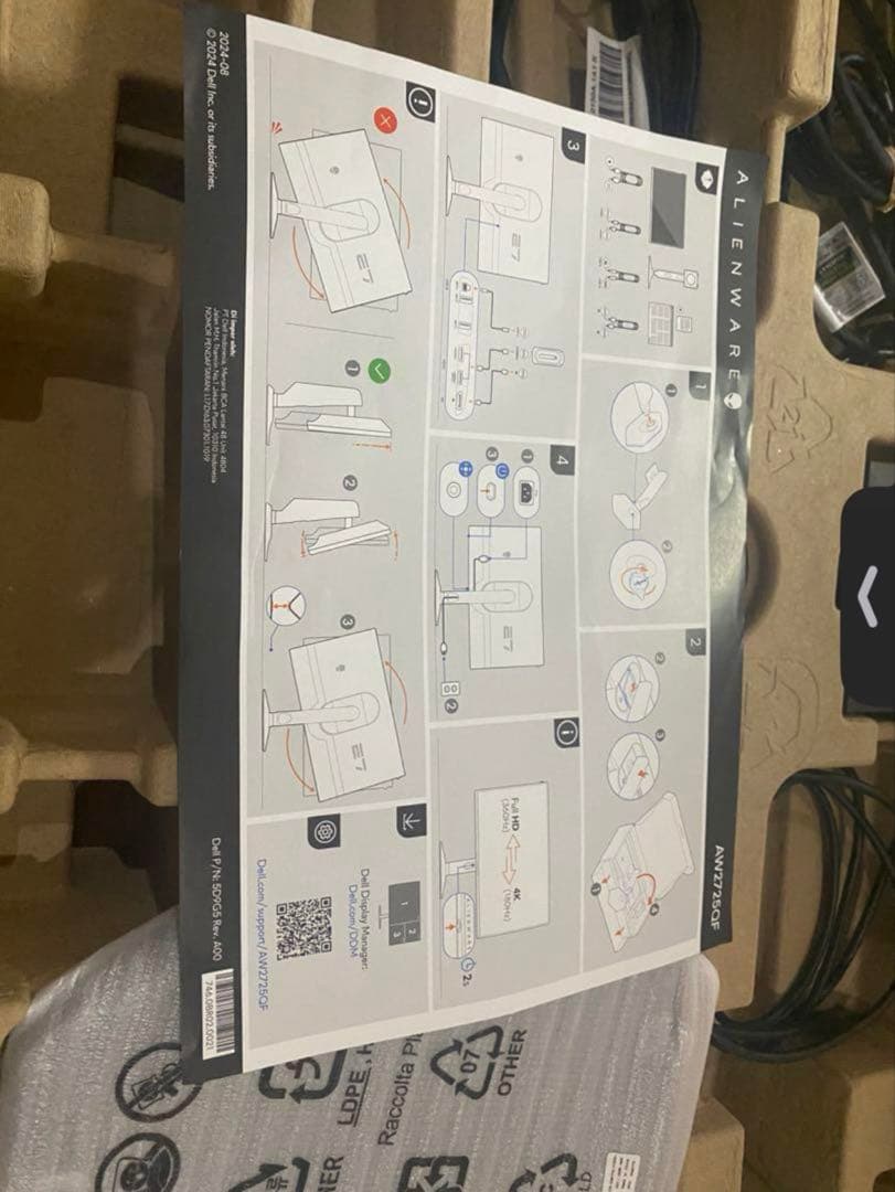 aw2725qf ゲーミングモニター　4K