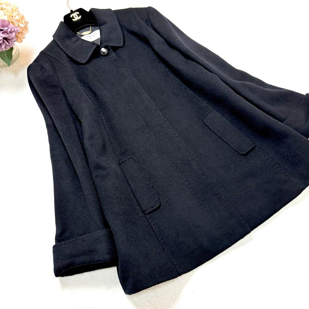 BALMAIN バルマン　カシミヤ100% ピーコート　黒　大きいサイズ