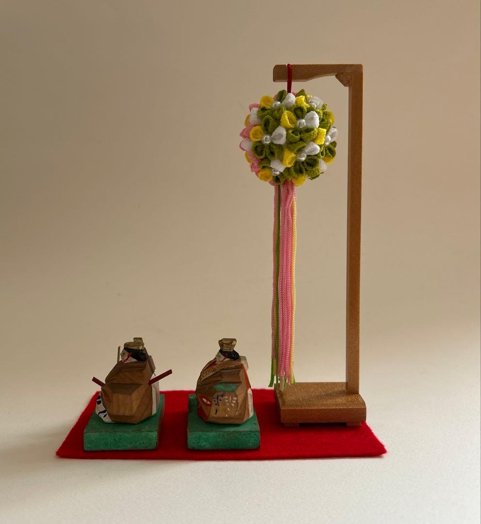 一刀彫　雛人形　お雛様　雛飾り　薬玉　久寿玉　つまみ細工　縮緬細工　雛道具　豆雛