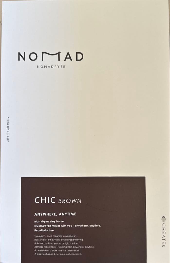 美品　クレイツ　ノマドライヤー　シックブラウン