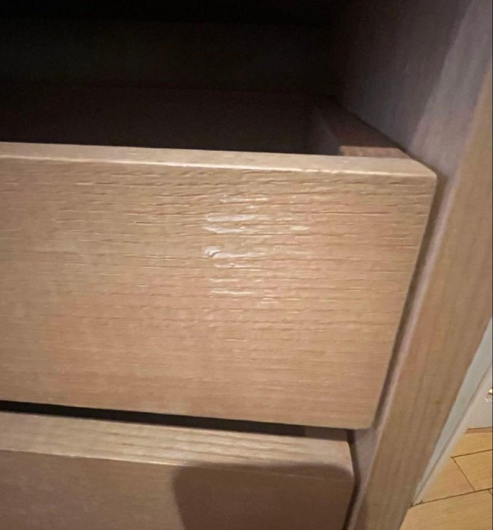 組み合わせて使える木製収納・ロータイプ 引出 2段 奥行４０ｃｍ