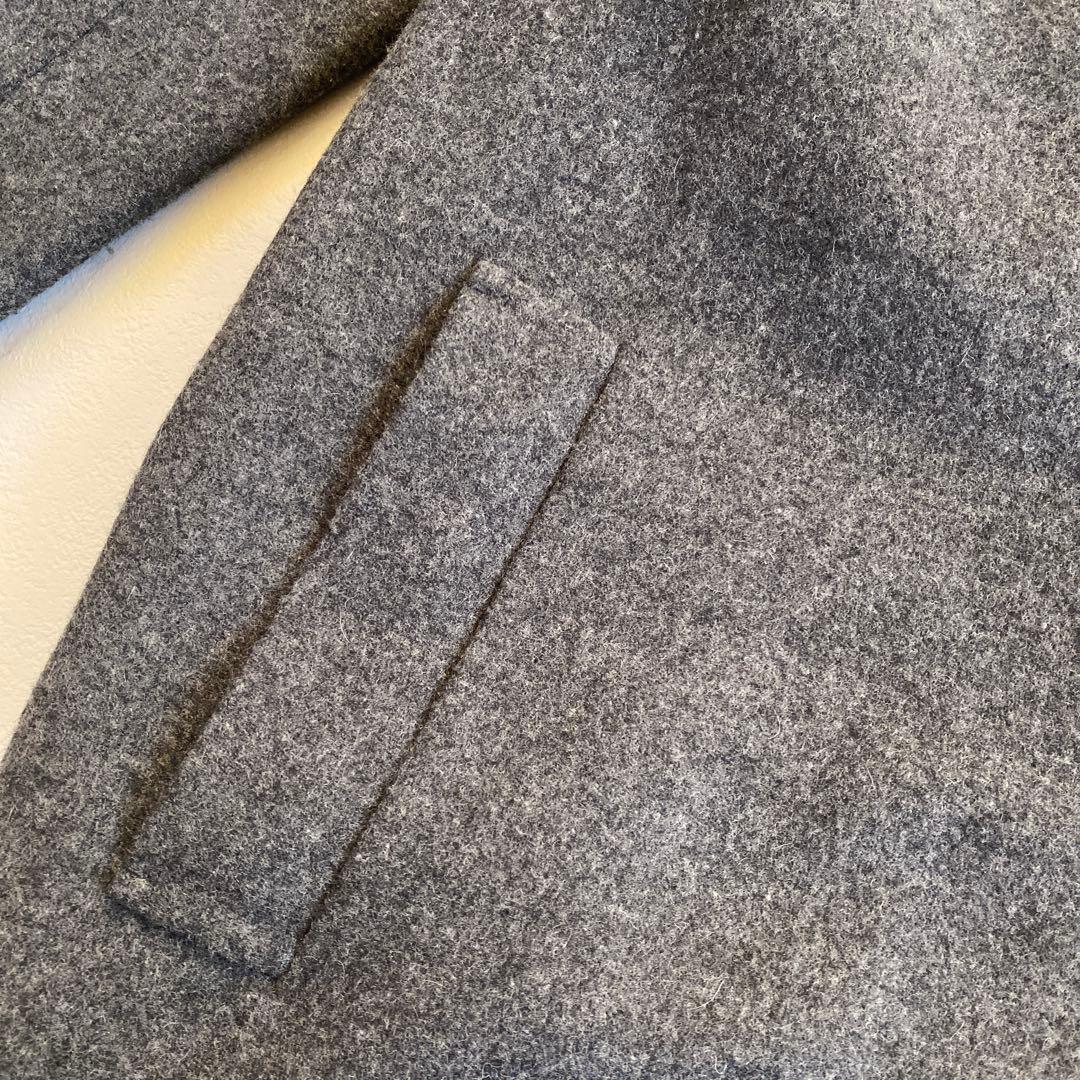 美品 近年 ヒロココシノ HIROKO KOSHINO ウール リバーコート