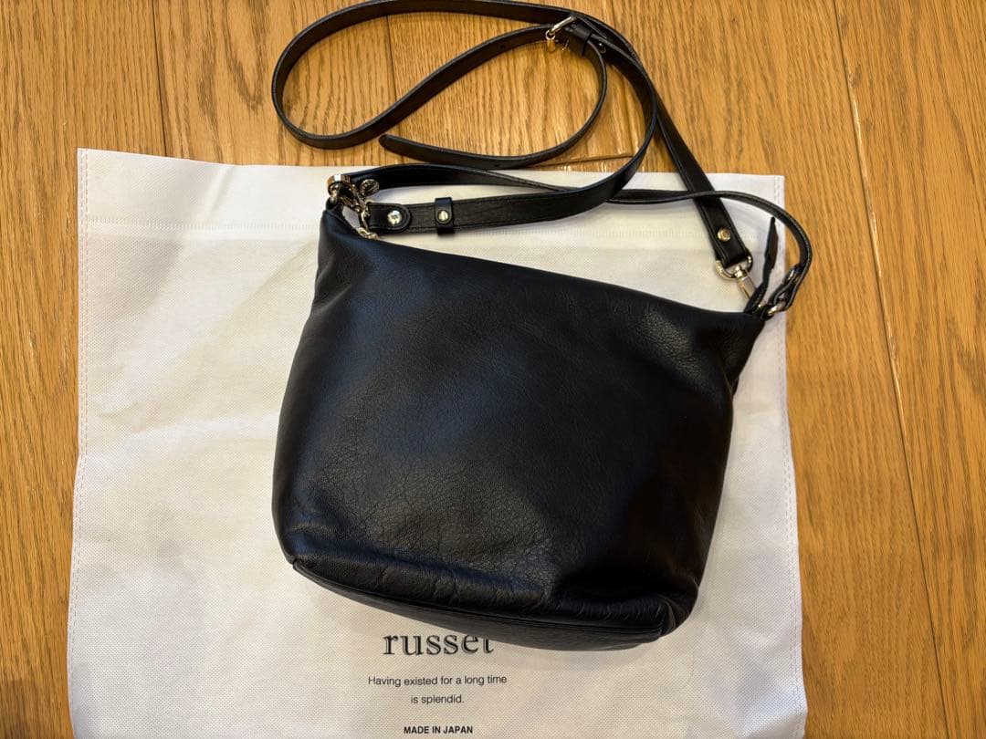 russet ソフトレザーシンプルショルダーバッグ　2way