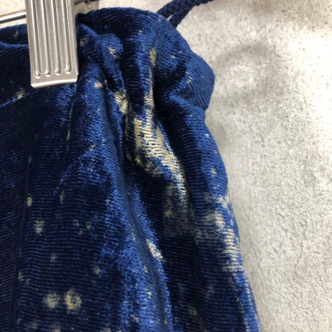 Y's ワイズ 2019SS ベロア サルエルワイドパンツ ネイビー