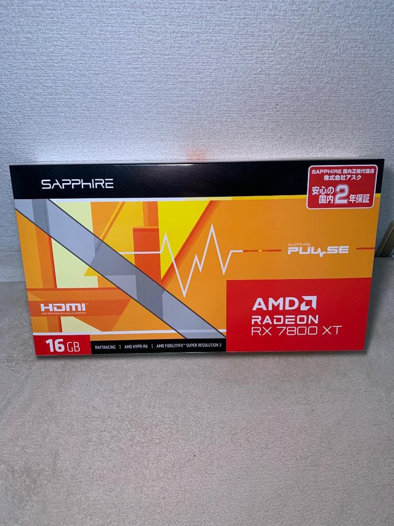 【新品・未開封・保証書付】SAPPHIRE PULSE RX7800XT16GB