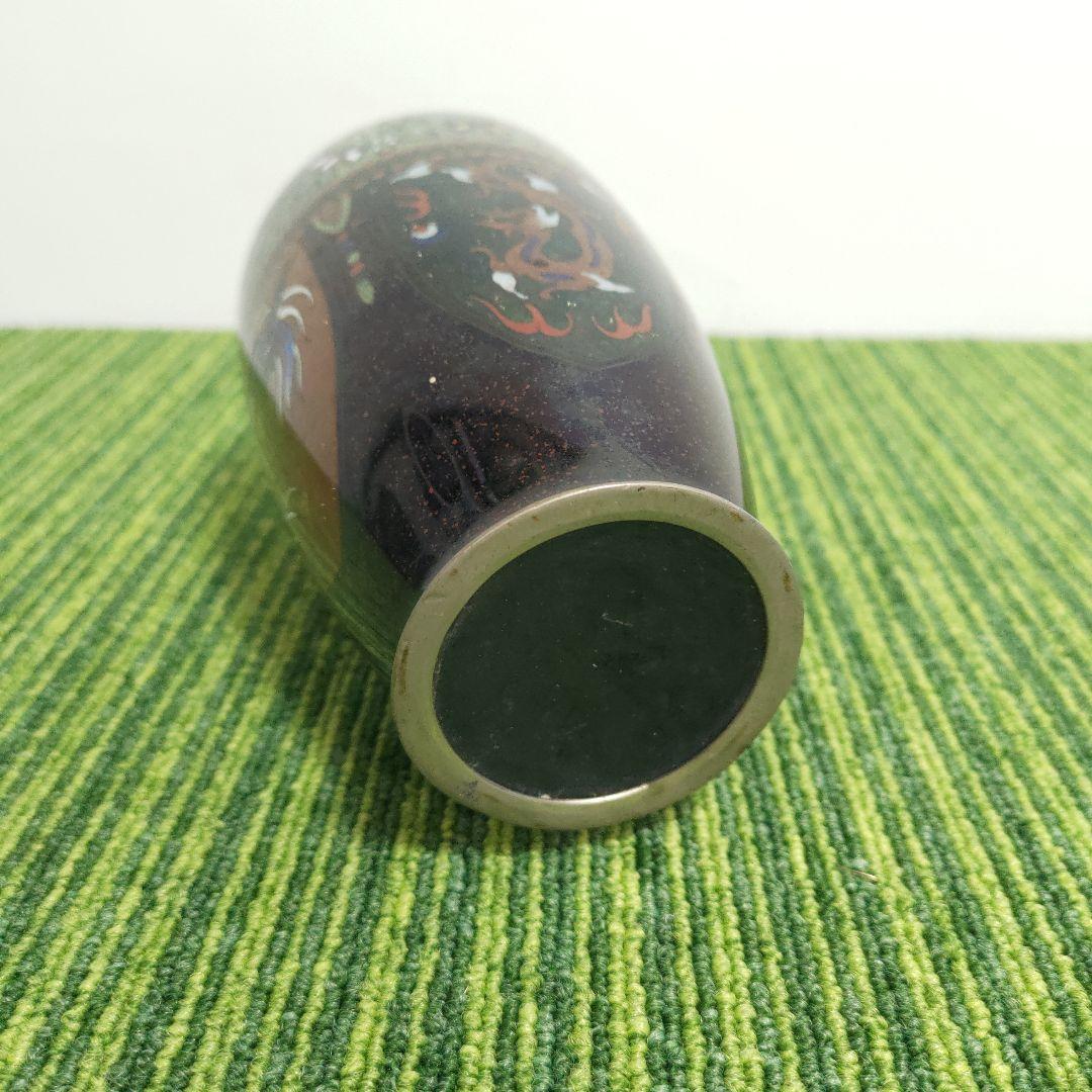 七宝焼 鳳凰紋 花 瓶 華道具 花入花生飾り瓶花器