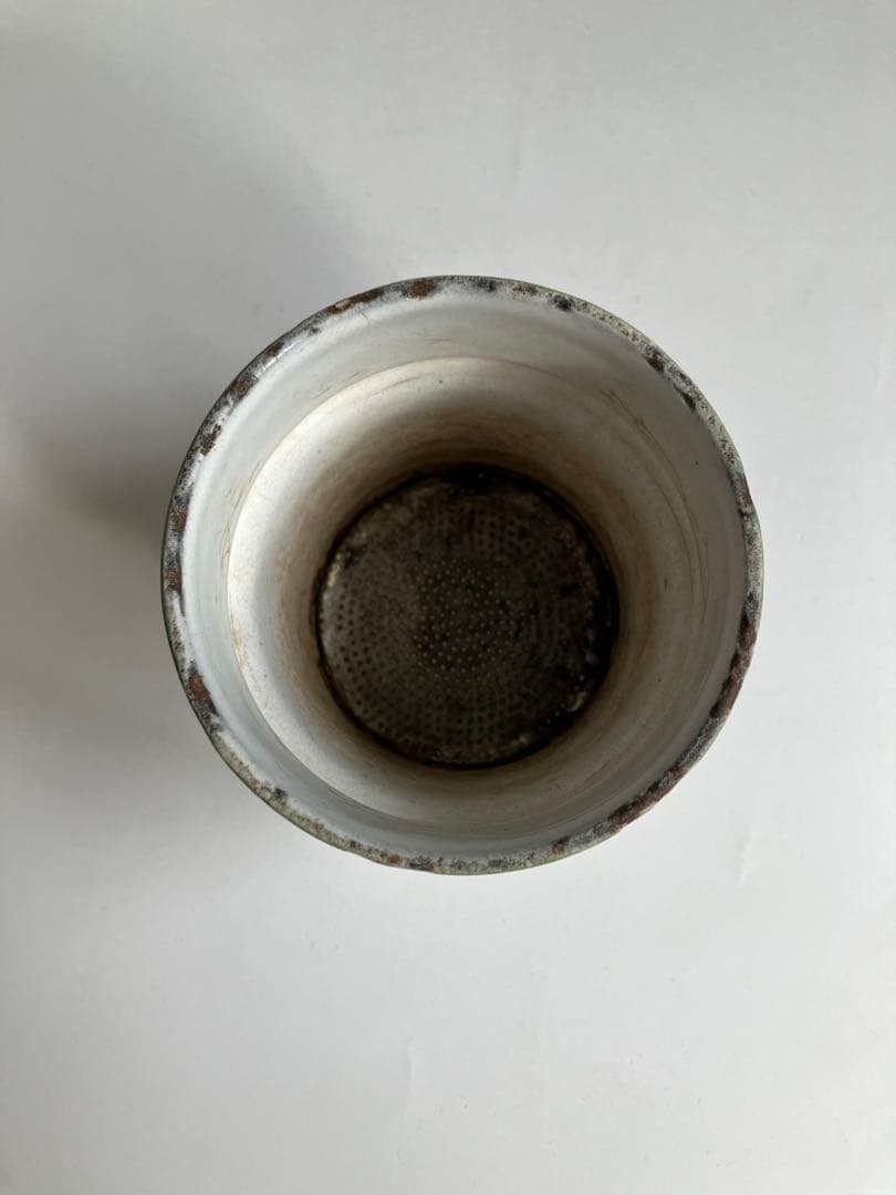 アンティーク　BF(BB)社　小振りなホーローポット　コーヒーポット　琺瑯