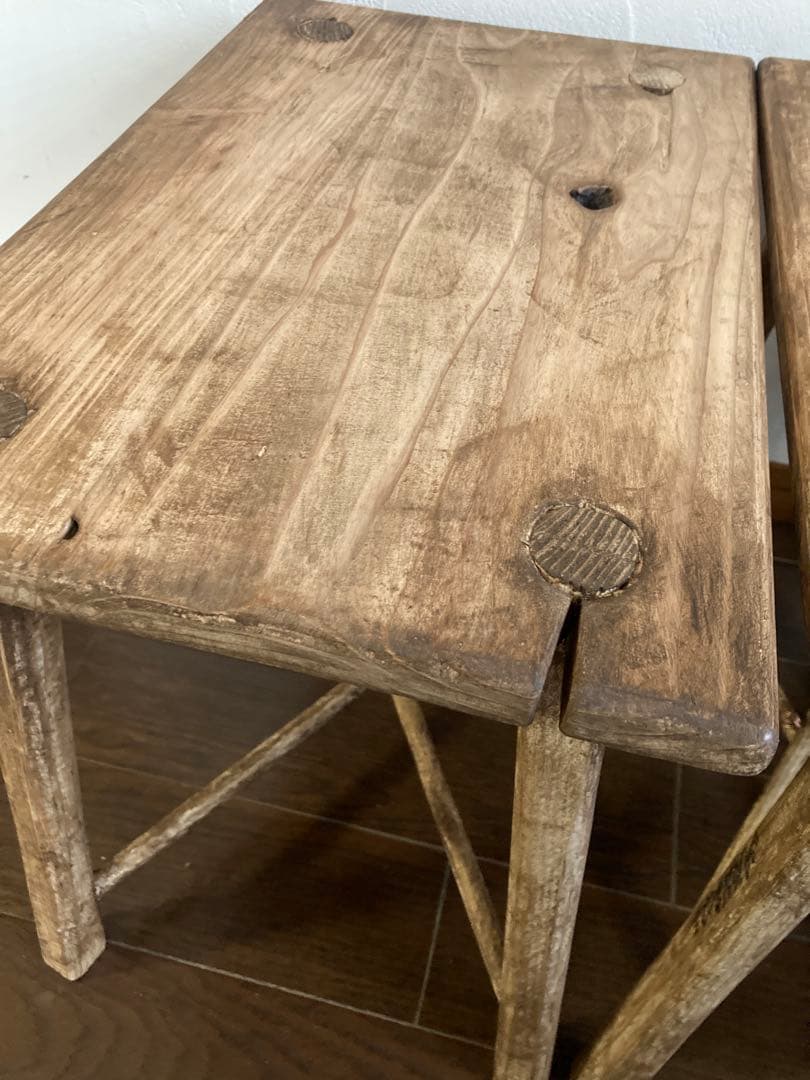 送料込『ピートm.n.o』アンティーク仕上げチェア○フラワースタンドにも