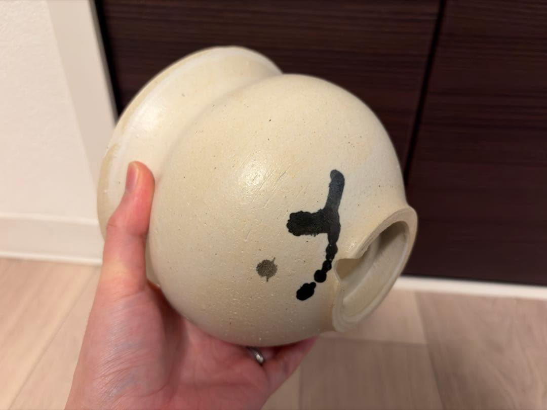 N/OH コロ鉢 matt white + dropping S