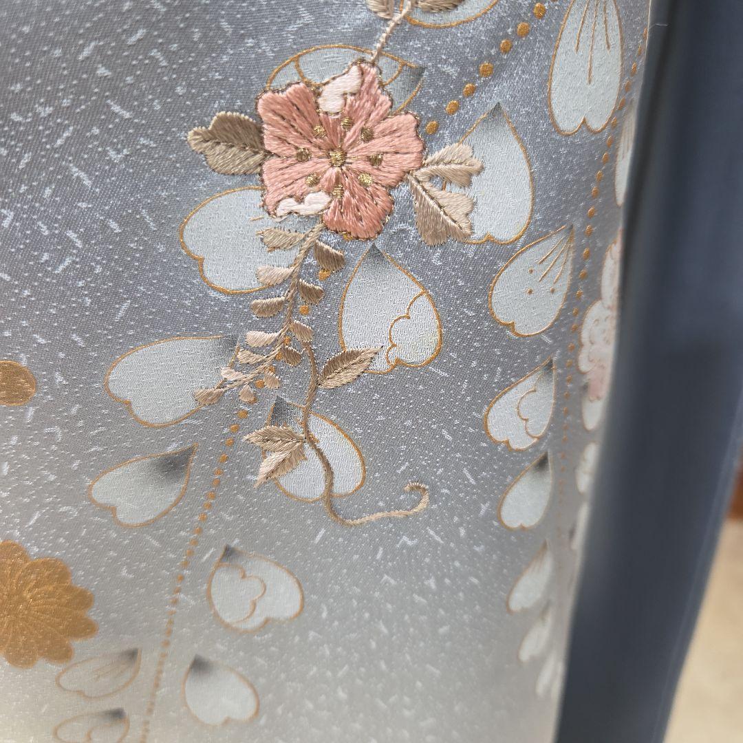 スワトウ刺繍、辻ケ花文様訪問着4点フルセット、着物、袋帯、帯締め、帯揚げ