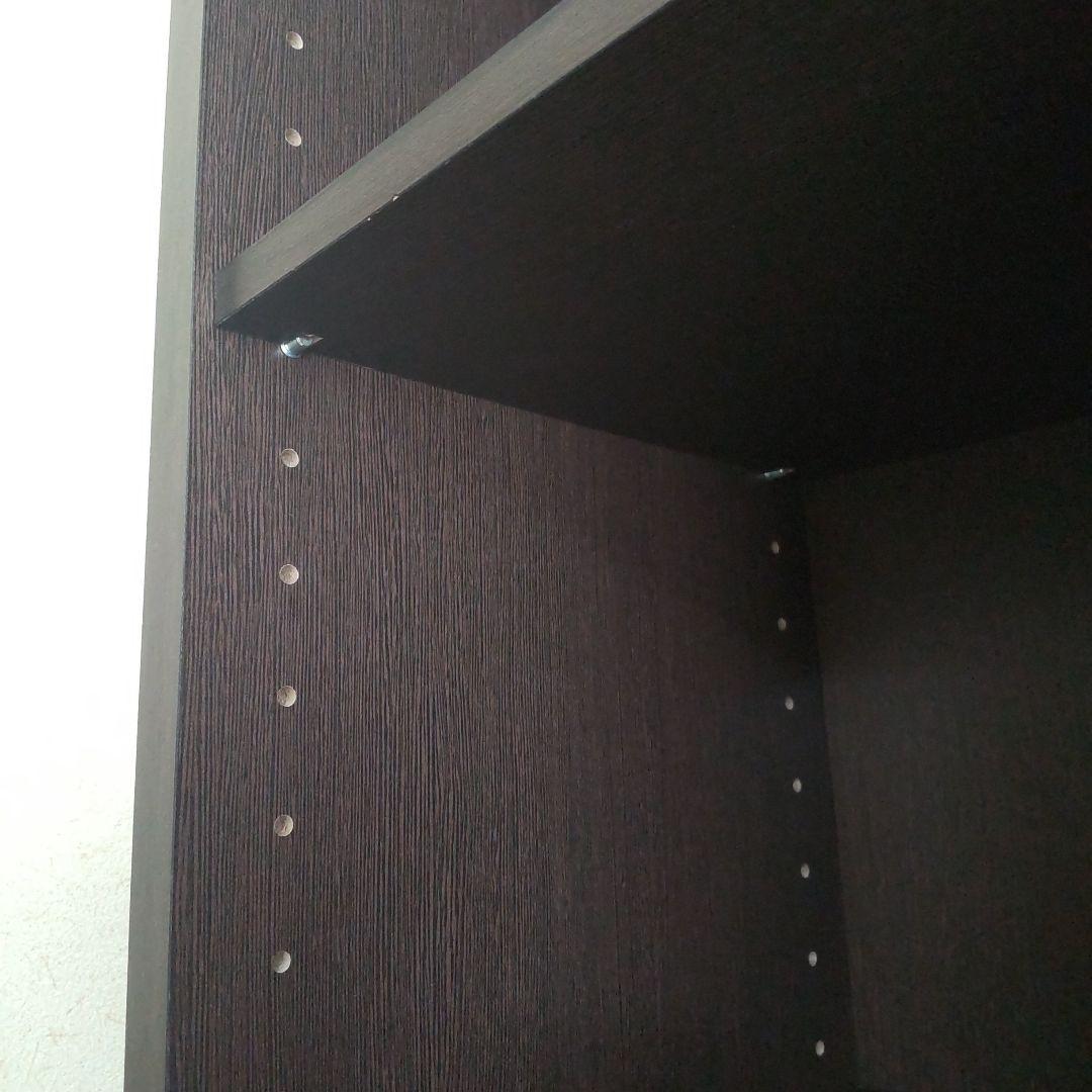 ニトリ 本棚 ダークブラウン 完成品 移動棚あり 高さ180cm