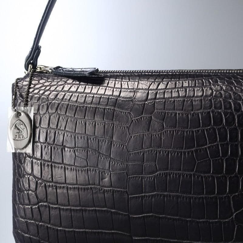 JRAタグ付 LORBEER マットクロコ　センター取り　ハンドバッグ